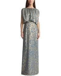 Lafayette 148 New York - Gathered Neck Blouson Dress - Lyst