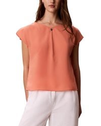 Calvin Klein - Pleat Top - Lyst