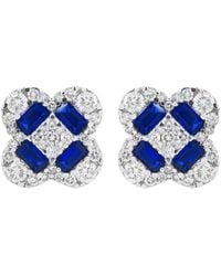 Diana M. Jewels - Fine Jewelry 14k 1.53 Ct. Tw. Diamond & Sapphire Earrings - Lyst