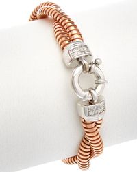 Meshmerise - 18k Over Silver 0.16 Ct. Tw. Diamond Bracelet - Lyst