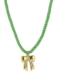 Sphera Milano - Plated Bow Pendant Collar Necklace - Lyst