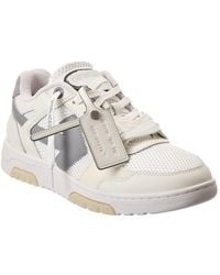 Off-White c/o Virgil Abloh - Slim Out Of Office Mesh & Leather Sneaker - Lyst