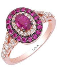 Le Vian - Le Vian 14k Rose Gold 1.16 Ct. Tw. Diamond & Ruby Ring - Lyst
