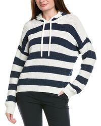Eleventy - Striped Hooded Linen-Blend Sweater - Lyst