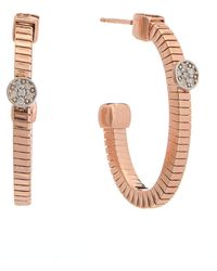 Meshmerise - 18k Gold Over Silver 0.12 Ct. Tw. Diamond Earrings - Lyst