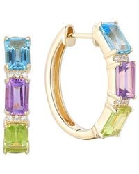 Gregg Ruth - 14K 3.58 Ct. Tw. Diamond & Gemstone Huggie Earring - Lyst