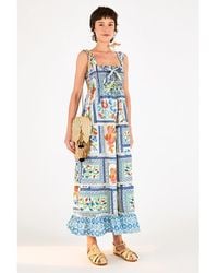 FARM Rio - Tropical Tiles Maxi Dress - Lyst