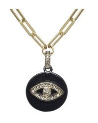 Rachel Reinhardt Jewelry - Nightfall Collection 14K Over Cz Evil Eye Pendant Necklace - Lyst