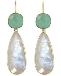 Liv Oliver - 18k Plated 35.00 Ct. Tw. Gemstone Drop Earrings - Lyst