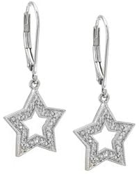 Diamond Select Cuts - Silver 0.1 Ct. Tw. Diamond Earrings - Lyst