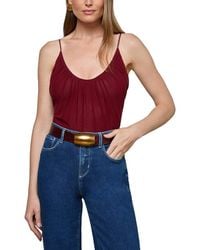 L'Agence - Gelina Ruched Bodysuit - Lyst