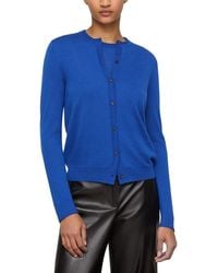 Lafayette 148 New York - Crewneck Button Front 100% Cashmere Cardigan - Lyst