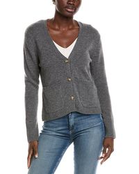 Kier + J - Kier + J Scarlet Wool & Cashmere-Blend Cardigan - Lyst