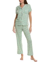 THREAD & STITCH - 2Pc Notch Collar Top & Pant Pj Set - Lyst