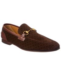 Gucci Horsebit Suede & Leather Loafer - Brown