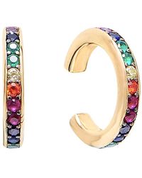 Gabi Rielle 22k Over Silver Cz Ear Cuff - Metallic