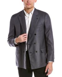 Brunello Cucinelli - Double-breasted Wool Suit Jacket - Lyst