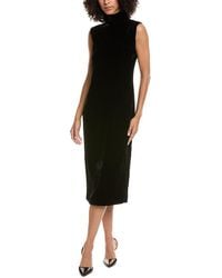 Theory - Velvet Funnel Neck Midi Dress - Lyst