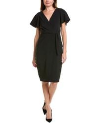 Tahari - Faux Wrap Dress - Lyst