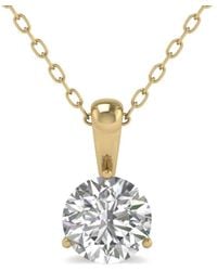 Diana M. Jewels - Diana M. Fine Jewelry 14k 2.00 Ct. Tw. Lab Grown Diamond Solitaire Pendant - Lyst