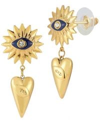 Sphera Milano - Plated Evil Eye Earrings - Lyst