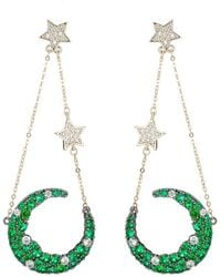 Eye Candy LA - Luxe Collection Cz Moon & Star Earrings - Lyst