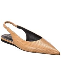 Proenza Schouler - Spike Lizard-Embossed Leather Slingback Flat - Lyst
