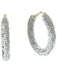 Kenneth Jay Lane - Plated Hoops - Lyst