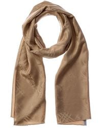 Burberry - Floral Print Silk Scarf - Lyst