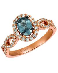 Le Vian - Le Vian 14k Rose Gold 1.25 Ct. Tw. Diamond & Gray Spinel Half-eternity Ring - Lyst