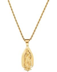 Eye Candy LA - The Bold Collection Titanium Virgin Mary Pendant Necklace - Lyst