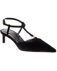 Celine - T-Bar Velvet Pump - Lyst