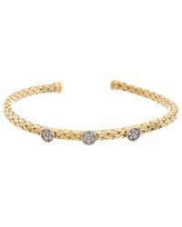 Meshmerise - 18K Over 0.18 Ct. Tw. Diamond Bangle Bracelet - Lyst