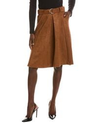 HUNTER - Belted A-Line Midi Skirt - Lyst