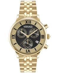 Versace - Classic Round Chrono Watch - Lyst