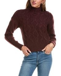525 America - Oversized Cable Funnel Neck Pullover - Lyst
