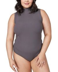 Spanx - Suit Yourself Ribbed Mock Neck Sleeveless Bodysuit - Lyst