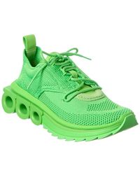 Ferragamo - Nima Leather-Trim Sneaker - Lyst