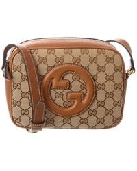 Gucci - Blondie Mini Gg Canvas & Leather Camera Bag - Lyst