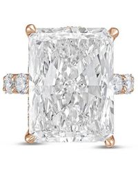 Diana M. Jewels - Diana M. 18K Rose 12.50 Ct. Tw. Lab-Grown Diamond Pave Ring - Lyst