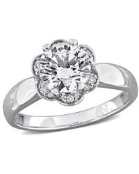 Lab Grown Diamonds - Created Forever 18K 1.59 Ct. Tw. Lab-Grown Diamond Center Design Ring - Lyst