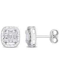 Diamond Select Cuts - 14k 0.48 Ct. Tw. Diamond Halo Studs - Lyst