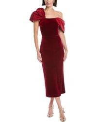 Marchesa - Stretch Velvet Fitted Cocktail Dress - Lyst