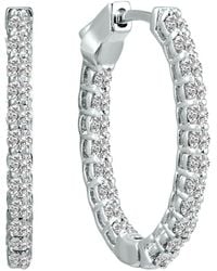 Lab Grown Diamonds - 14k 1.00 Ct. Tw. Lab Grown Diamond Hoops - Lyst