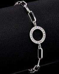 Meshmerise - 18k Over Silver 0.18 Ct. Tw. Diamond Circle Bracelet - Lyst