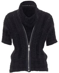 CHANEL - Angora Blend Logo Zip Sweater, Size Fr (Authentic Pre-Loved) - Lyst