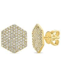 Sabrina Designs - 14k 0.16 Ct. Tw. Diamond Hexagon Studs - Lyst