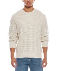 Vince - Macro Waffle Wool & Cashmere-Blend Crewneck Sweater - Lyst