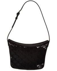 Celine - Croque Medium Tulle & Leather Hobo Bag - Lyst