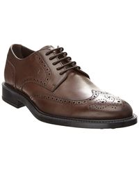Tod's - Brogue Leather Lace-up Loafer - Lyst